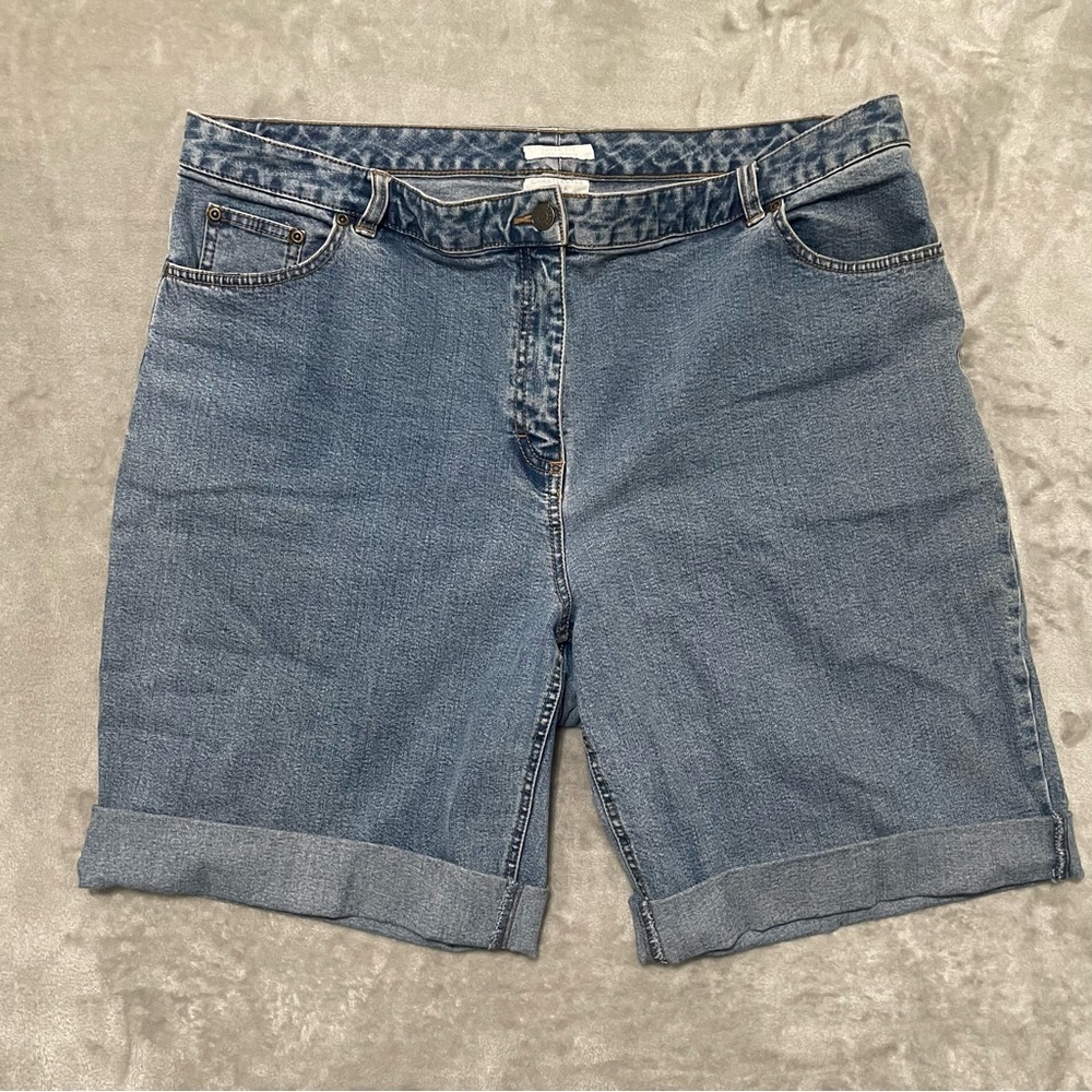 Charter Club Laura Fit Jean Shorts with Cuffed Hems Size 18W